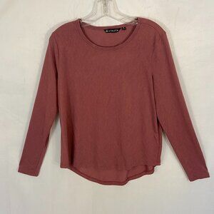 Athleta Long Sleeve Activewear Top Women's Size M Workout Shirt Open Back Purple